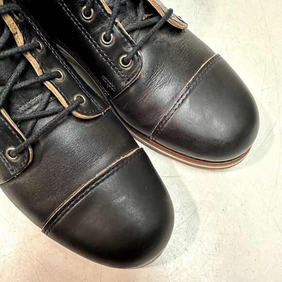 EUC Rancourt & Co. x Helm Muller Black Cap Toe Boot Horween Made in USA 7.5 D - Picture 7 of 11